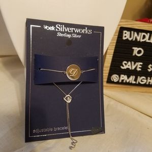 Belk Silverworks Sterling Silver D Bracelet New